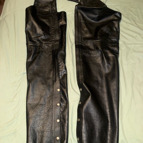 None Other - M.M. Leather Goods- Black Leather Chaps XXL